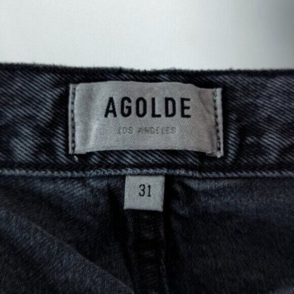 AGOLDE Vintage Boot Jeans Mid Rise Wide Leg Flare Percolate Black 31 Aritzia - Picture 12 of 13